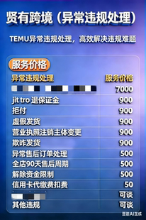 TEMU退店异常违规处理拒付虚假发货营业执照变更欺诈未能发货售后