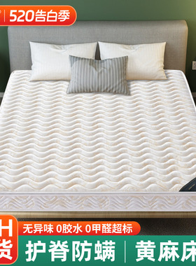 天然S型精细黄麻床垫护脊腰椰棕榈偏硬垫子家用卧室10cm厚20定制m