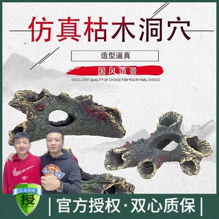 黑蜗牛精美鱼缸造景宠物玩具两栖动物爬虫类装饰树头水族造景沉木