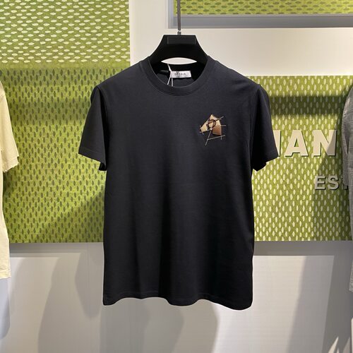 DEGAIA迪嘉雅 26春夏新款贴皮刺绣马头男士圆领短袖T恤