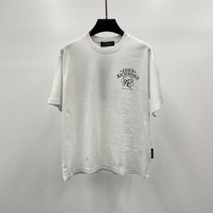 JOHN RICHMOND 26春夏新款logo字母JR耳机印花男士圆领短袖T恤