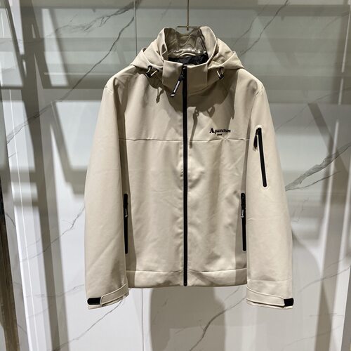 Aquascutum雅格狮丹 26秋冬新款logo字母印花男士连帽夹克外套