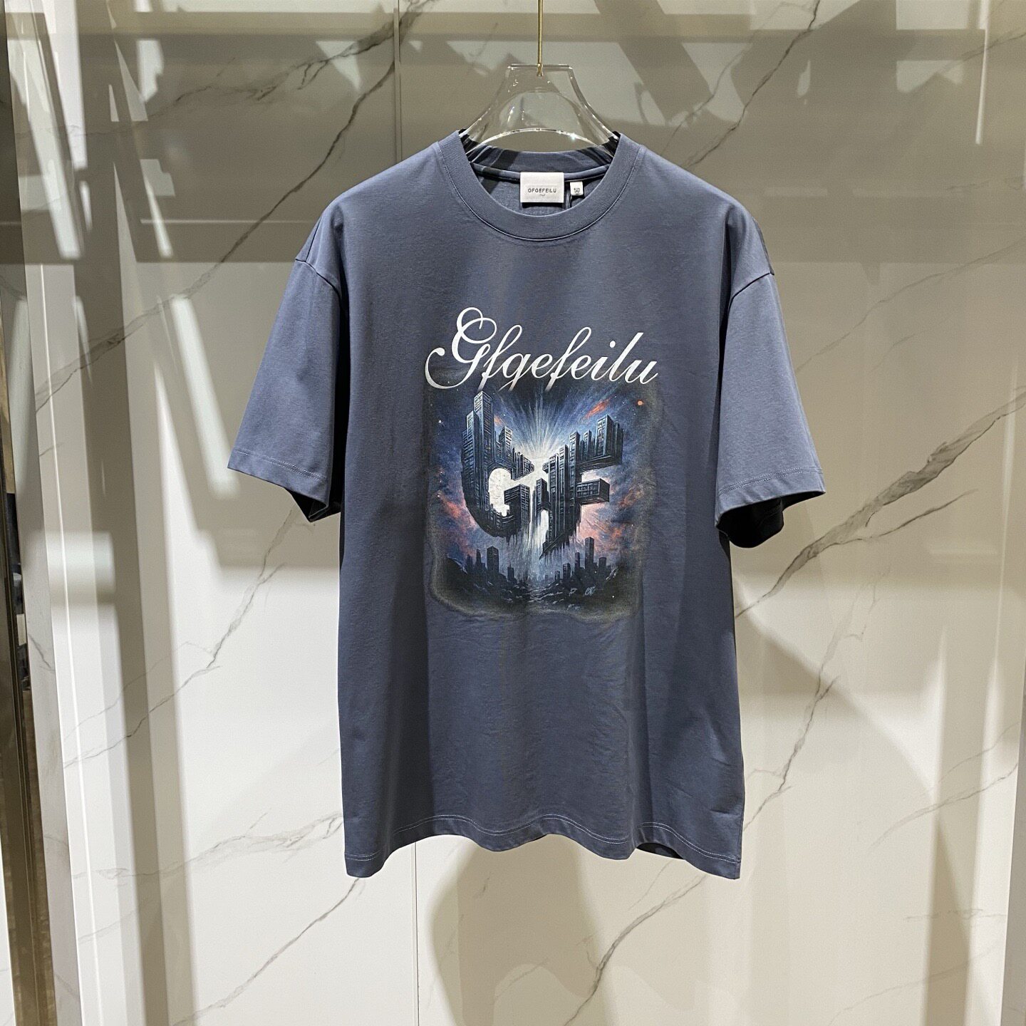 GFGEFEILU 26春夏新款logo字母图案印花男士圆领短袖T恤 615136
