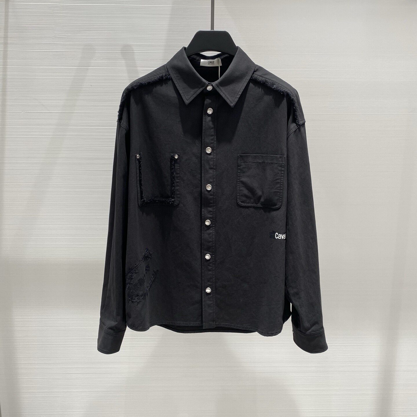 Cavalli Class男装 26秋冬logo字母刺绣印花男士夹克外套 2F3703