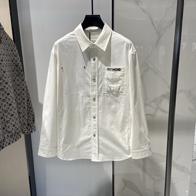 JOHN RICHMOND 26春夏新款logo字母刺绣彩色印花男士衬衫外套