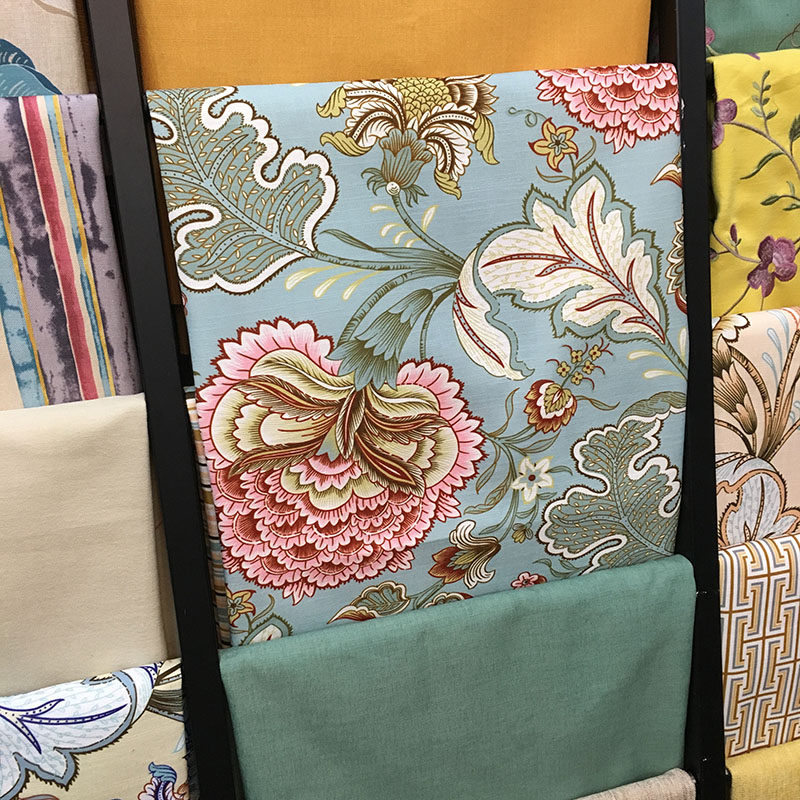 棉麻印花沙发布料印花亚麻沙发套抱枕坐垫桌布欧式特价加厚面料_虎窝淘