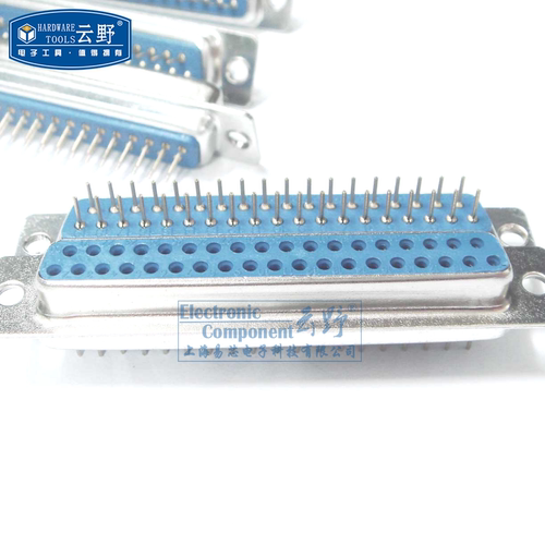 【高科美芯】 串口座DB37 孔 双排 母头焊板 蓝胶 连接器D型 接插