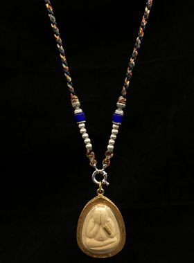 加粗佛牌翡翠蜜蜡项链绳护身符