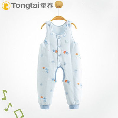 童泰纯棉宝宝秋冬厚棉裤背带裤