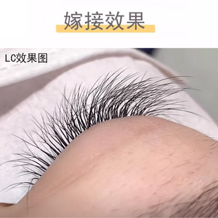 新款h型斜飞小绒花睫毛LC长短嫁接妈生款自然国风柔软美睫店专用
