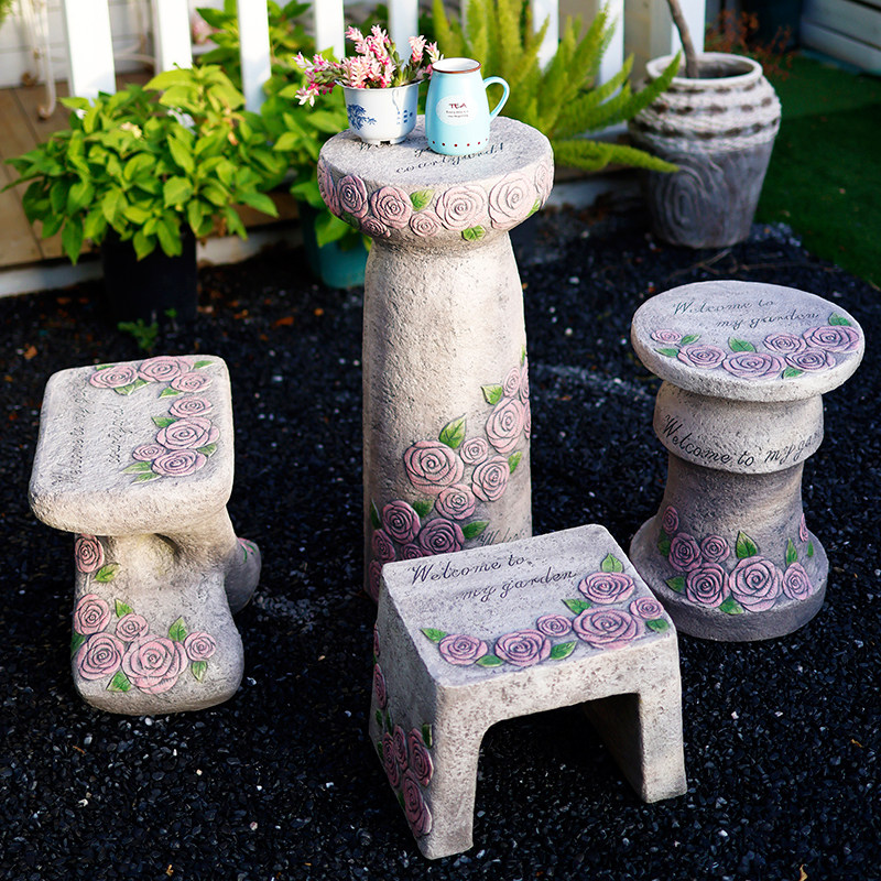 户外庭院创意花盆底座仿石墩子花园阳台装饰布置花架罗马柱矮凳,家居饰品,户外/庭院摆件,淘宝优惠券,粉丝福利购,淘宝优惠卷