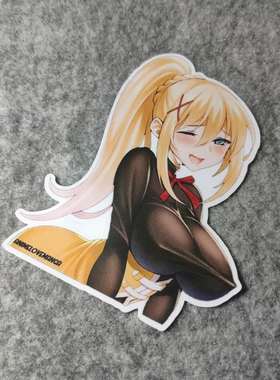 二次元日漫改装痛车摩托贴电动车老婆酱侧窗JDM烫画D1592