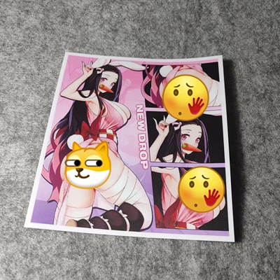 卡通日漫二次漫画改装汽车摩托贴纸搞笑二次元划纹烫画车贴D2522