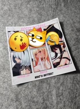 卡通美女全车圖圖車动漫二次元车贴日漫烫画划纹贴画摩托贴D2916