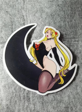 时尚划纹装饰贴摩托贴画潮流百搭自粘车贴卡通动漫创意贴画D2985