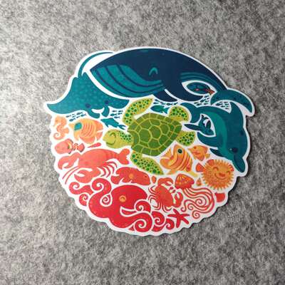 个性车贴潮流改装摩托潜水装备