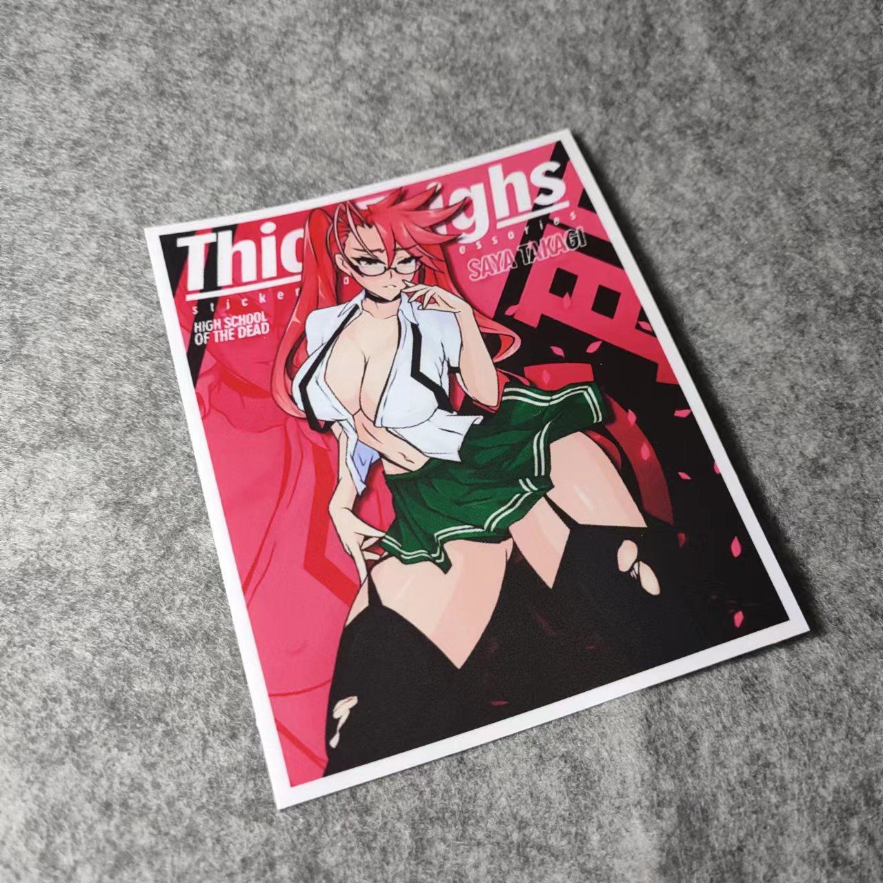 卡通动漫二次漫画改装汽车摩托贴纸搞笑二次元划纹烫画车贴D2552