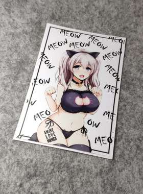 二次元日漫改装痛车摩托贴电动车老婆酱侧窗JDM烫画D1671