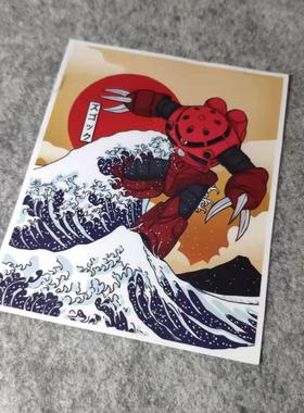 个性汽车摩托改装车贴窗高达机器人促销个性漂移机车摩托D1918