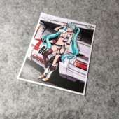 二次元 痛车摩托贴电动车老婆酱侧窗JDM烫画D1663 日漫改装