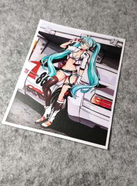 二次元日漫改装痛车摩托贴电动车老婆酱侧窗JDM烫画D1663