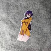 卡通动漫画二次元 汽车摩托贴纸痛车小窗车贴D2286 漫画老婆酱改装