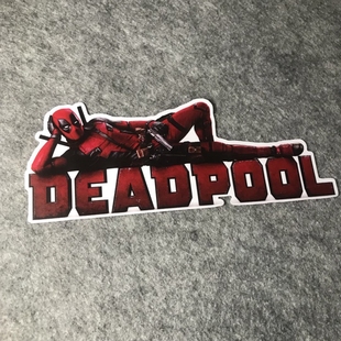 改装 车漫画英雄s死侍英雄联盟滑雪板滑板箱贴划痕车贴漂移贴D425