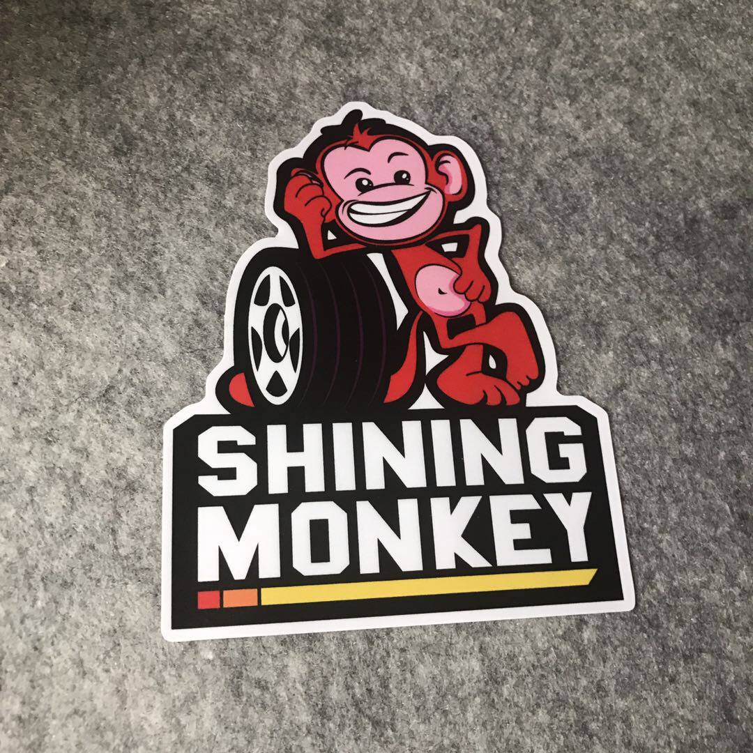 改装车贴汽车摩托车贴赞助商油箱盖轮胎猴子划痕车贴漂移贴.D368