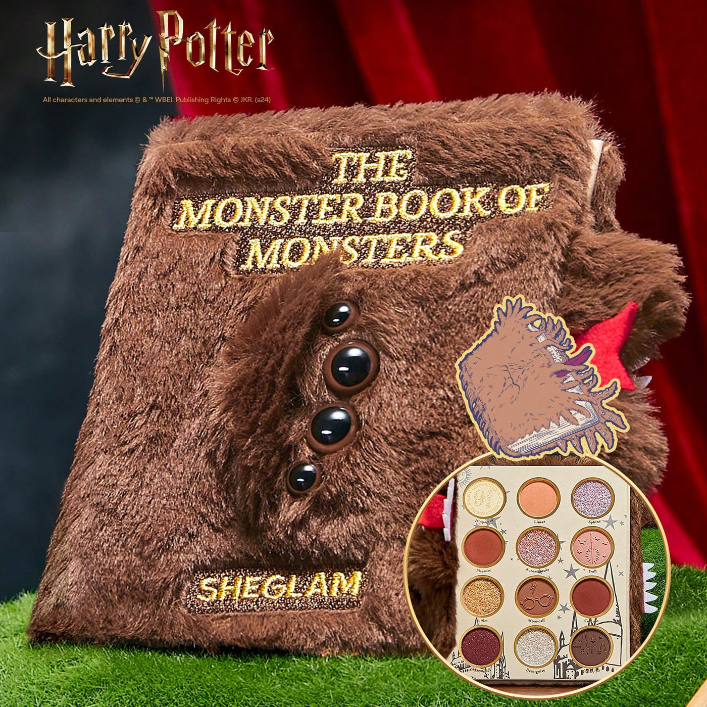 正品Sheglam哈利波特HARRYPOTTER怪物书眼影盘套装12色大地色
