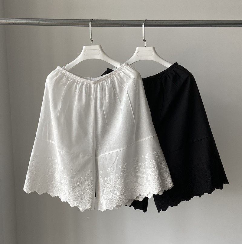【特价包邮】防静电定位刺绣宽花边款女士衬裤裙汉服长裙裤安全裤