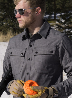 TAD美国户外Highland Shirt 高地军迷美利奴双口袋长袖衬衫男现货