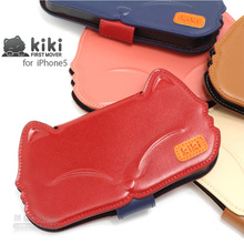 Япония импортирован Kiki Three -Dimensional Big Face Cat iPhone5/5S Кожаный телефон/набор/Shell Korean