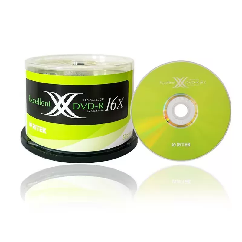 RITEK铼DVD+R 16速4.7G空白光盘光碟刻录盘50片/盒原装正品