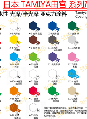 田宫亚克力亮光水性漆 X13 14 15 16 17 18 19 x20a 21 22 23 x24
