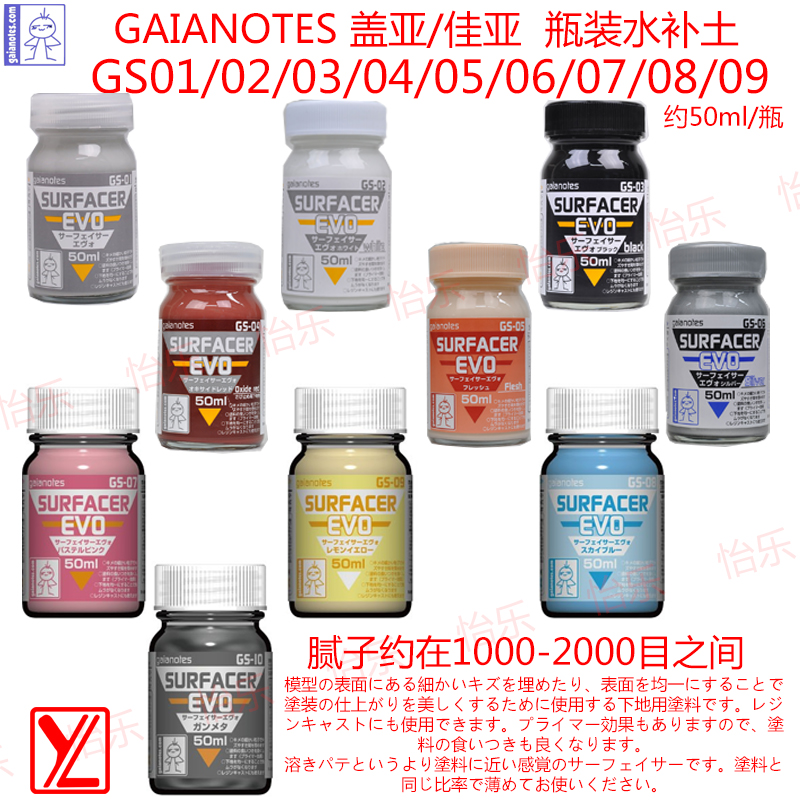 GAIAGS塑料模型水补土底漆