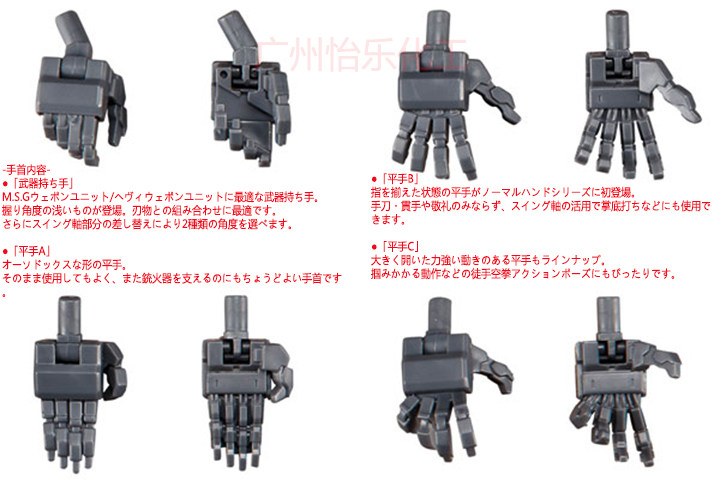 武器手 平手A 平手B 平手C 4对 各一对