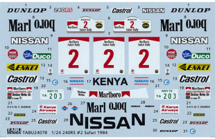 240RS Nissan Marlboro Safari 24078 TABU模型水贴1 配BEEMAX