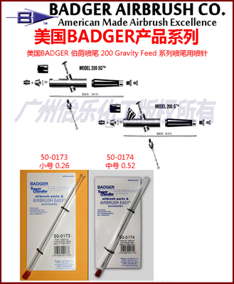 美国Badger伯爵200 Gravity Feed系列用喷针顶针50-0173 50-0174