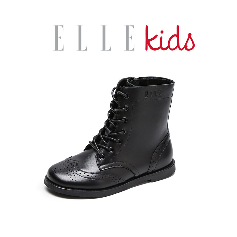 elle kids牛皮女童马丁靴真皮短靴透气软底皮单靴子棉靴英伦皮鞋怎么看?