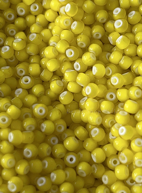 DIY手工手作耳环材料夏日串珠柠檬蓝黄白芯米珠8/0