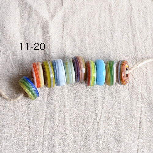 厚切车轮diy手作串珠童趣甜甜圈彩色隔片大孔土耳其玻璃珠2cm