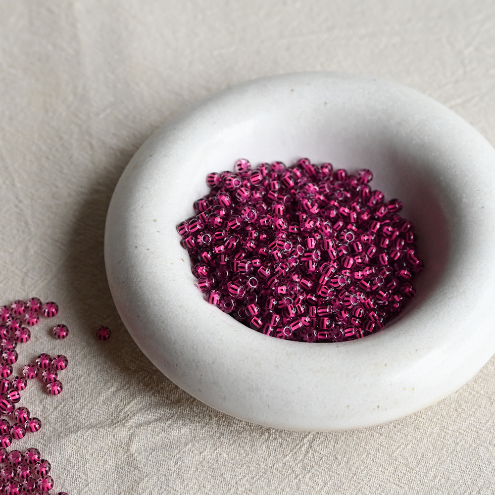 diy手工手作耳环材料米珠粉黑捷克米珠6/0