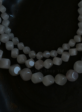 灰色异形玻璃小珠DIY串珠材料