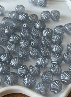 复古菱形条纹捷克珠9mm串珠配件
