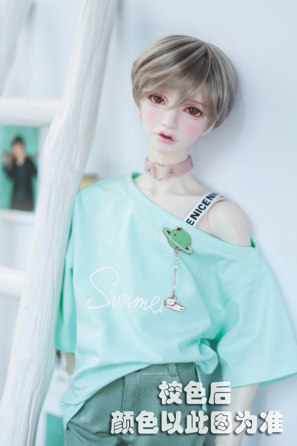 thumbnail for ◆Bears◆BJD Doll A322 Off-the-shoulder hem slit print T-shirt 5 colors 1/4&1/3&Uncle ID75