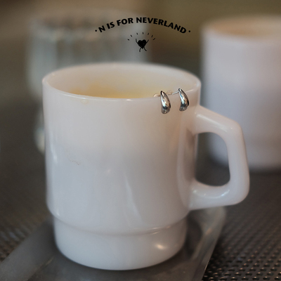 免摘不掉色银色简约水滴耳钉