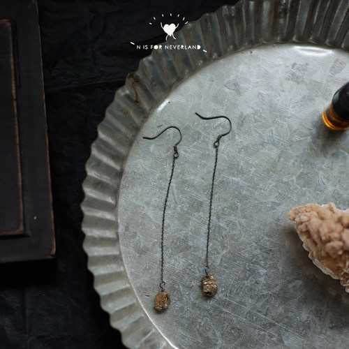 nisforneverland银暗黑长耳环