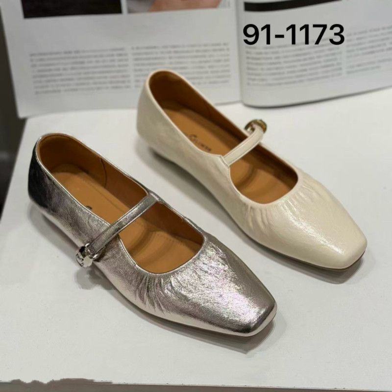 诗路花语春天2026春夏方头低跟女外穿软底真皮玛丽珍女鞋91-1173
