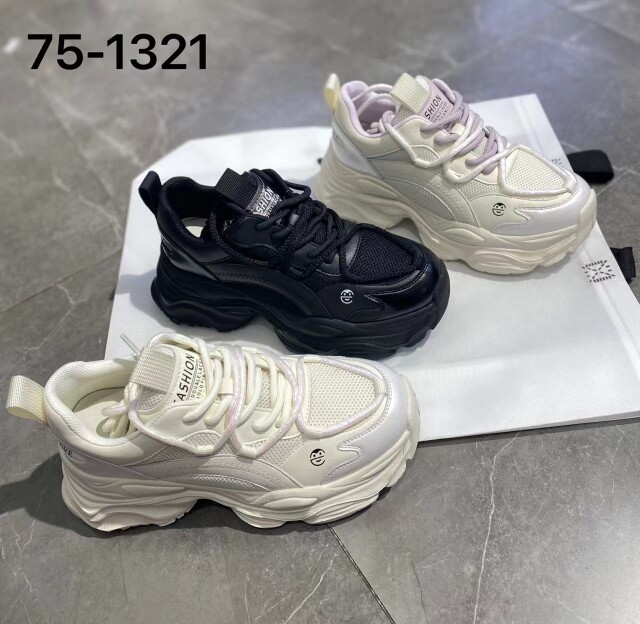 诗路花语春天真皮厚底老爹鞋春新款百搭休闲运动鞋轻便75-1321