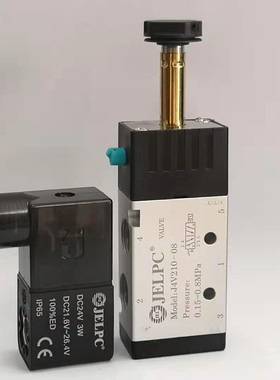 JELPC佳尔灵二位五通电磁阀 4V210-08 阀体线圈AC220V DC24V